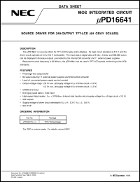 UPD16641N-XXX Datasheet