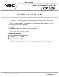 UPD16654N-XXX Datasheet