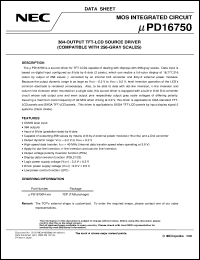 UPD16750N-XXX Datasheet