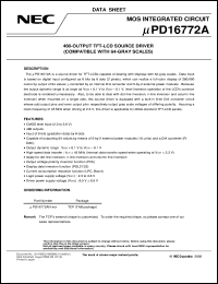 UPD16772AN-XXX Datasheet