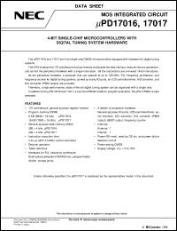 UPD17017GF-XXX-3B9 Datasheet