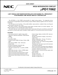 UPD17062GC-XXX-3BE Datasheet