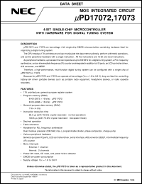 UPD17073GB-XXX-1A7 Datasheet