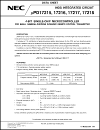 UPD17215CT-XXX Datasheet