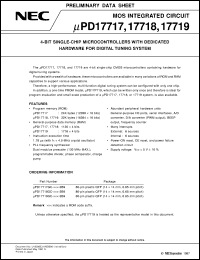 UPD17717GC-XXX-3B9 Datasheet