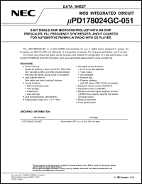 UPD178024GC-XXX-8BT Datasheet