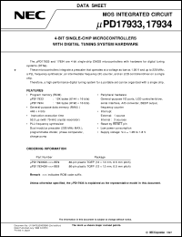 UPD17934GK-XXX-BE9 Datasheet