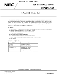 UPD4992GS Datasheet