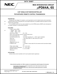 UPD65MC-XXX-5A4-E2 Datasheet