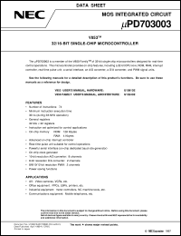 UPD703003GC-33-XXX-7EA Datasheet