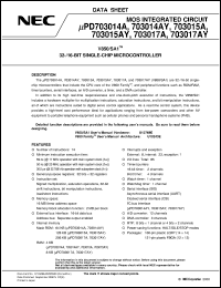 UPD703017AF1-XXX-EA6 Datasheet