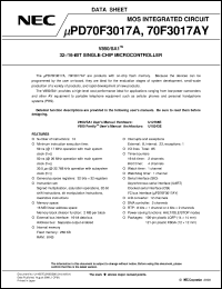 UPD70F3017AYGC-8EU Datasheet