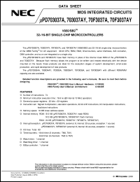 UPD70F3037AGF-3BA Datasheet
