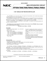 UPD750004CU(A)-XXX Datasheet