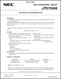 UPD75048CW-XXX Datasheet
