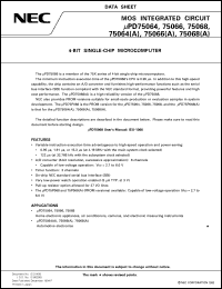 UPD75064CU-XXX Datasheet