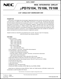 UPD75108GF-XXX-3BE Datasheet