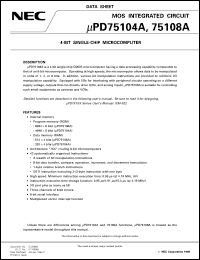 UPD75108AGC-XXX-AB8 Datasheet