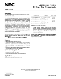 UPD75116GF(A)-XXX-3BE Datasheet