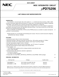 UPD75206GF-XXX-3BE Datasheet