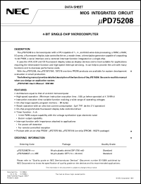 UPD75208GF-XXX-3BE Datasheet