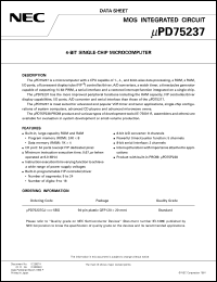 UPD75237GJ-XXX-5BG Datasheet