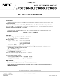 UPD75304BGF-XXX-3B9 Datasheet