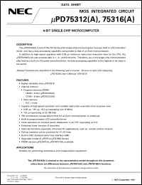 UPD75316GF-XXX-3B9 Datasheet