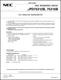 UPD75316BGC-XXX-3B9 Datasheet