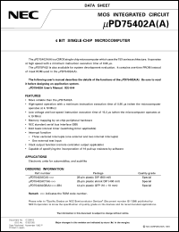 UPD75402ACT-XXX Datasheet