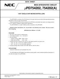 UPD754202GS-XXX-GJG-T2 Datasheet