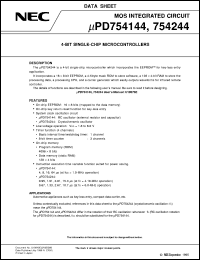 UPD754244GS-XXX-GJG-E2 Datasheet