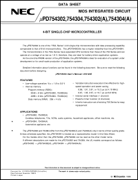 UPD754304GS-XXX-E2 Datasheet