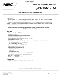UPD75512GF-XXX-3B9 Datasheet