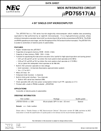 UPD75517GF(A)-XXX-3B9 Datasheet