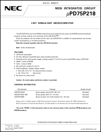 UPD75P216ACW Datasheet