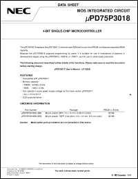 UPD75P3018GC-3B9 Datasheet