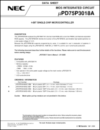 UPD75P3018AGC-3B9 Datasheet