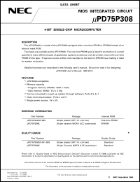 UPD75P308GF-3B9 Datasheet