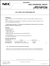 UPD75P336GK-BE9 Datasheet