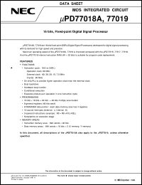 UPD77018AGC-XXX-9EU Datasheet
