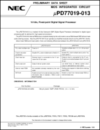 UPD77019GC-013-9EU Datasheet