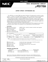UPD7759C(M) Datasheet