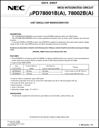 UPD78002BGC-XXX-AB8 Datasheet