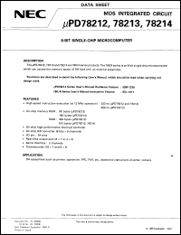 UPD78212GC-XXX-AB8 Datasheet