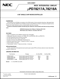 UPD78217AGC-AB8 Datasheet