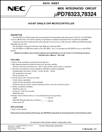 UPD78324LP(A1)-XXX Datasheet
