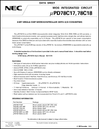 UPD78C18CW-XXX Datasheet
