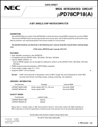 UPD78CP18GF-3BE Datasheet