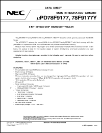 UPD78F9177YGA-9EU Datasheet